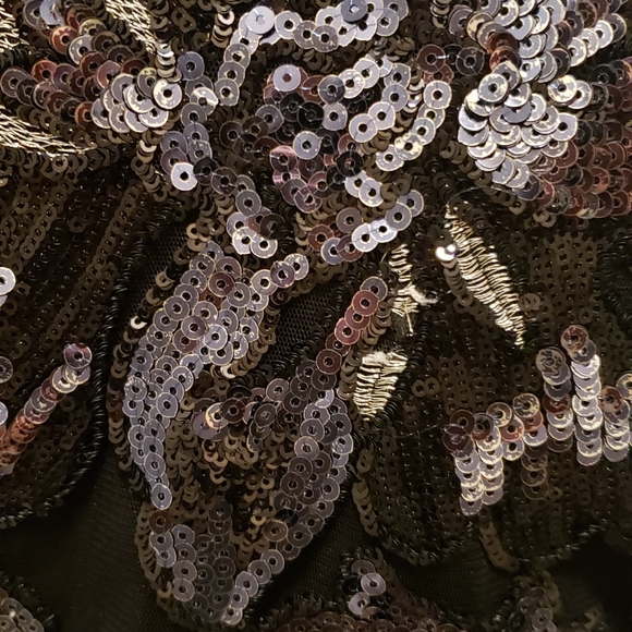 Bagley Mischka Midnight Blue Dress 10 - Picture 5 of 9